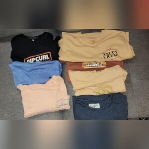Rip Curl, Salty Crew, Hurley, Stance, Billabong, O'Neil Puma Shirts (7) Bundle